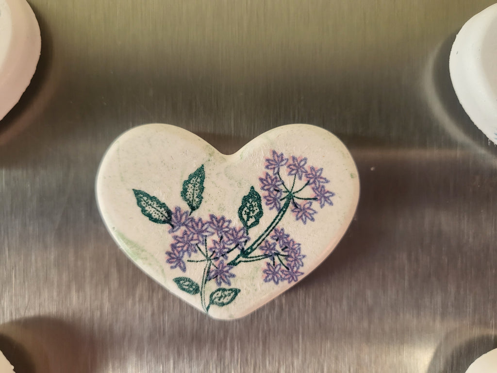 Floral Heart Magnets — Set of 6 | Artisan Decoupage Gift