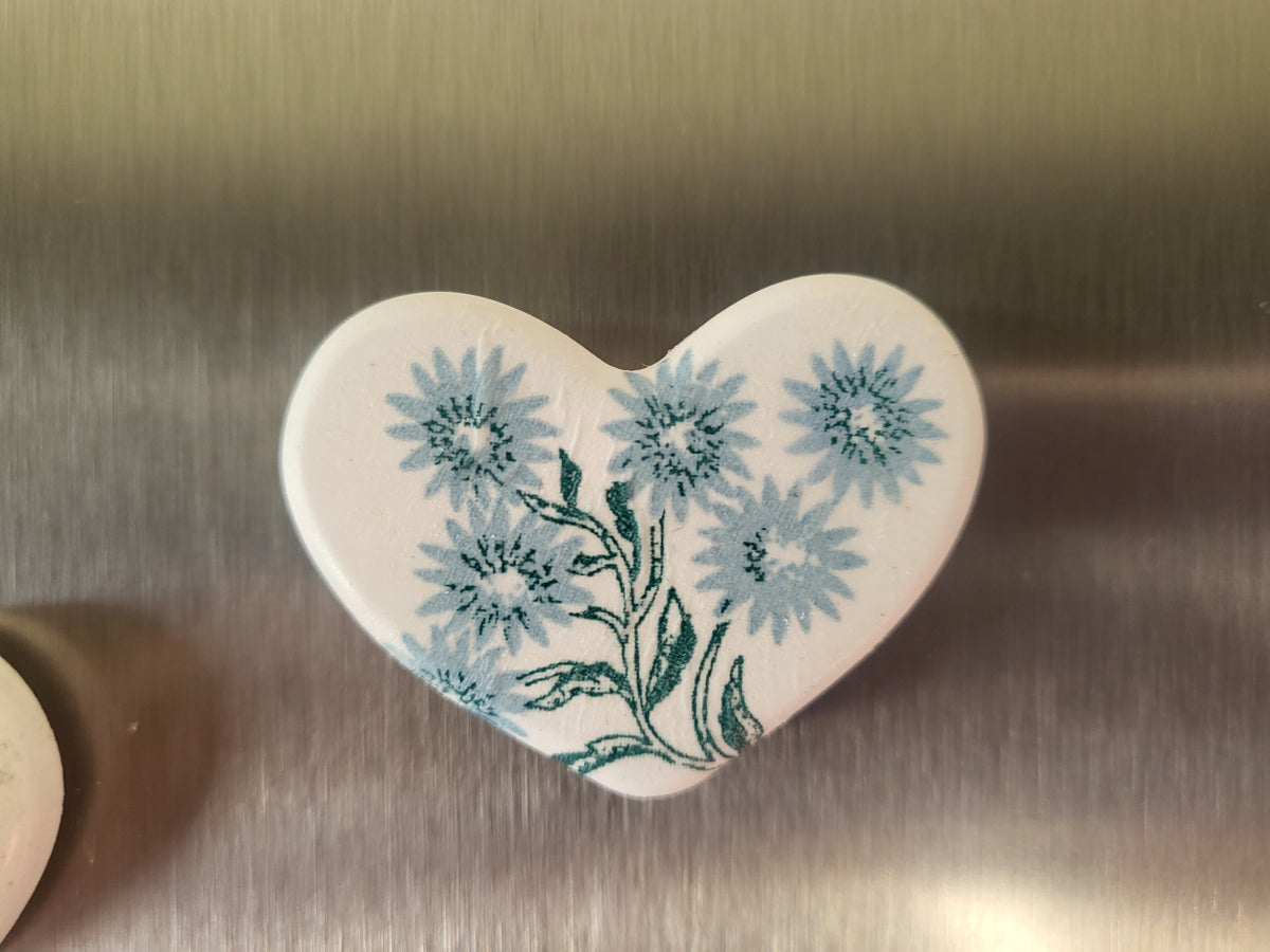 Floral Heart Magnets — Set of 6 | Artisan Decoupage Gift
