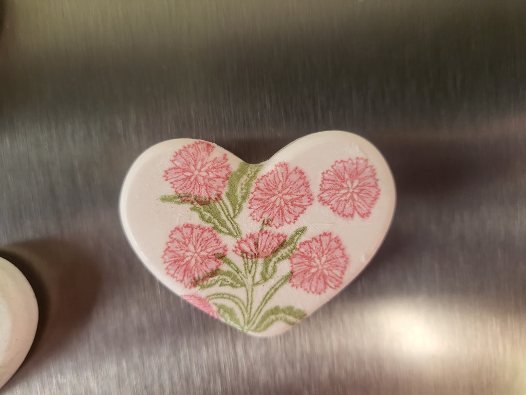 Floral Heart Magnets — Set of 6 | Artisan Decoupage Gift
