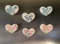 Floral Heart Magnets — Set of 6 | Artisan Decoupage Gift