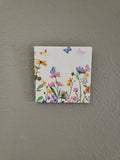 Butterflies and Flowers Wall Art or Coaster