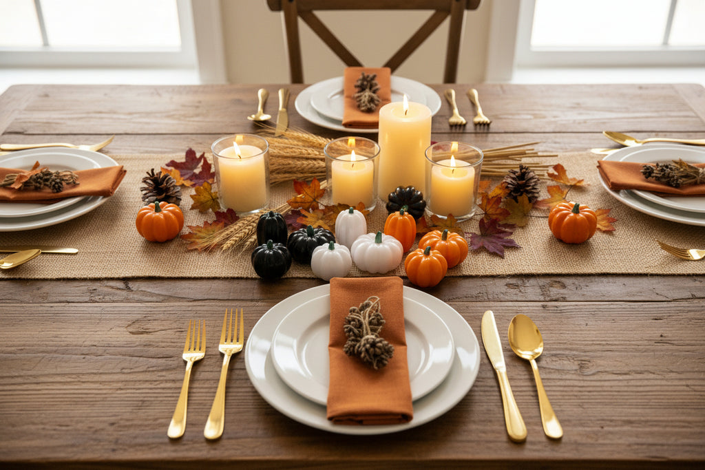 Fall Decor - Pumpkins Mini Trio Set - Black