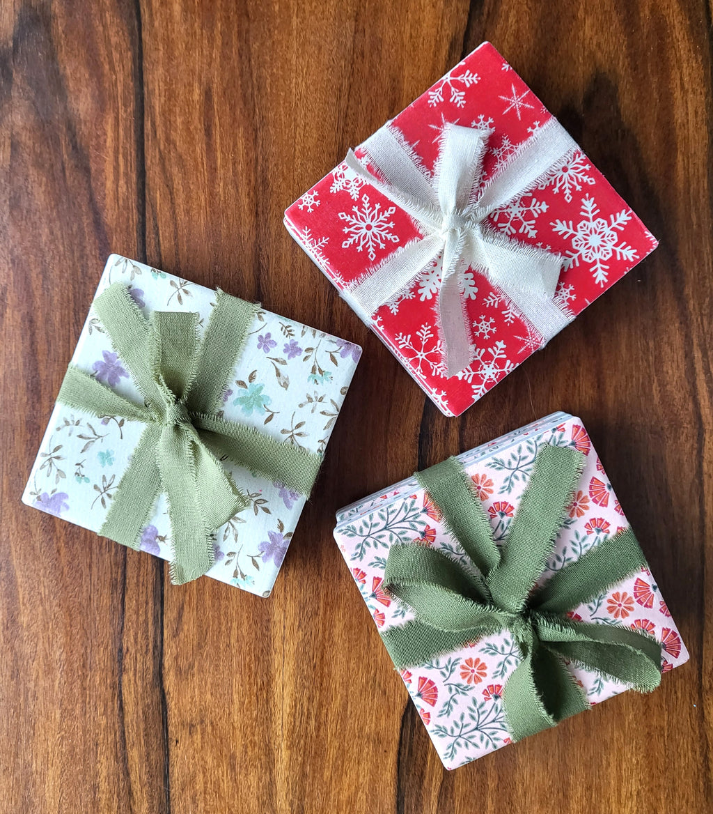 Holiday ❄️ Snowflake Coasters - set of 4