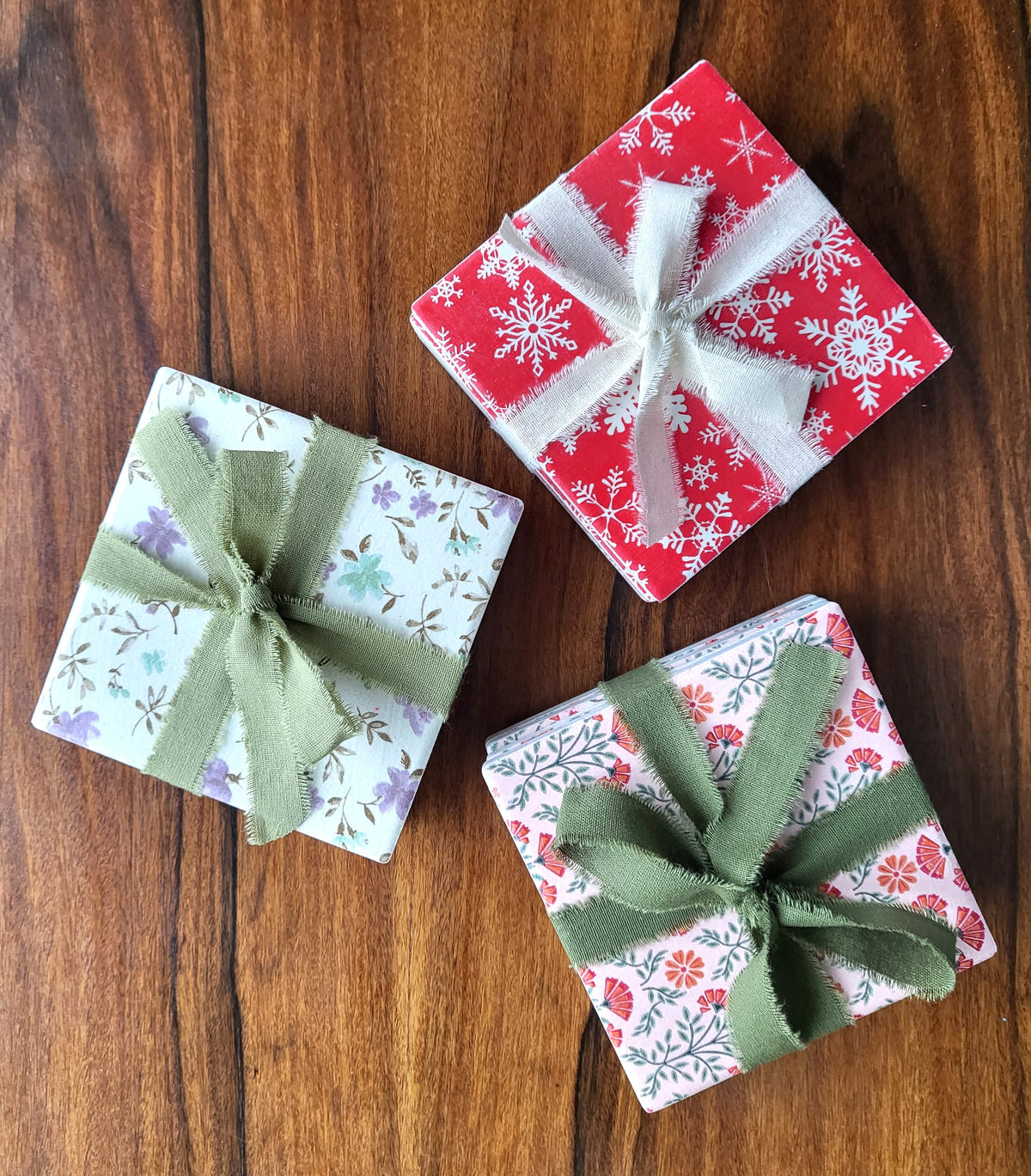 Holiday ❄️ Snowflake Coasters - set of 4
