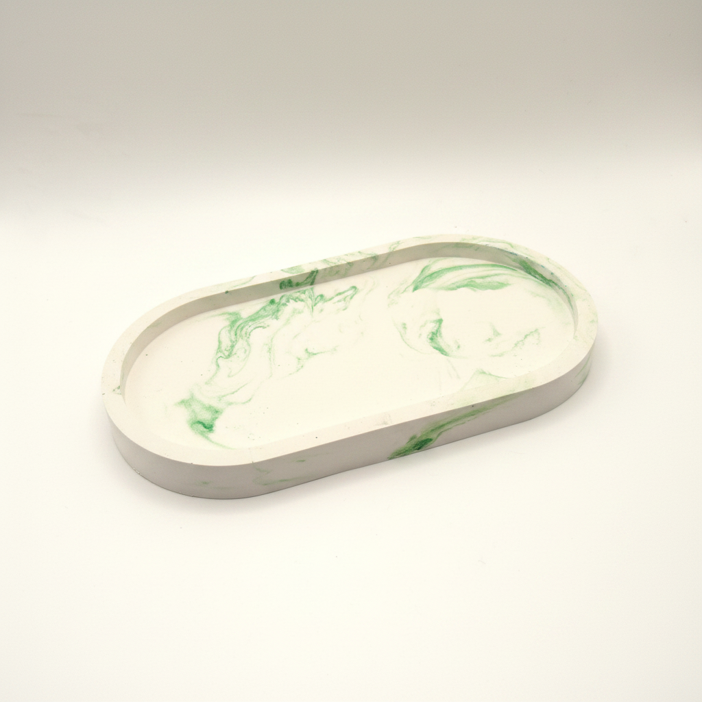 Green Swirl Tray Color Close-Up