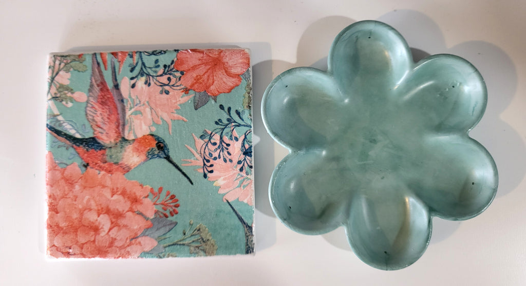 Coasters - 🐦 Hummingbird Floral Set of 4