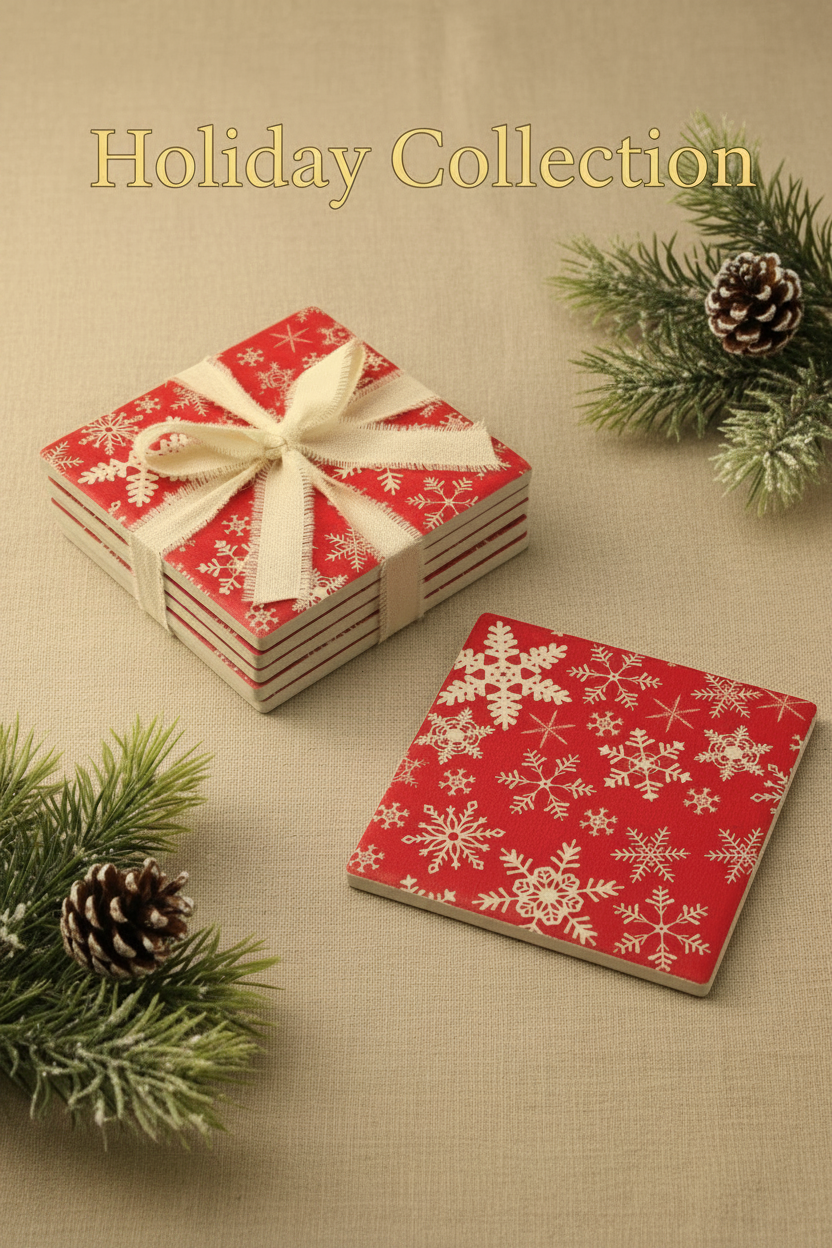 Holiday Snowflake Coasters Reel - 4 Stack