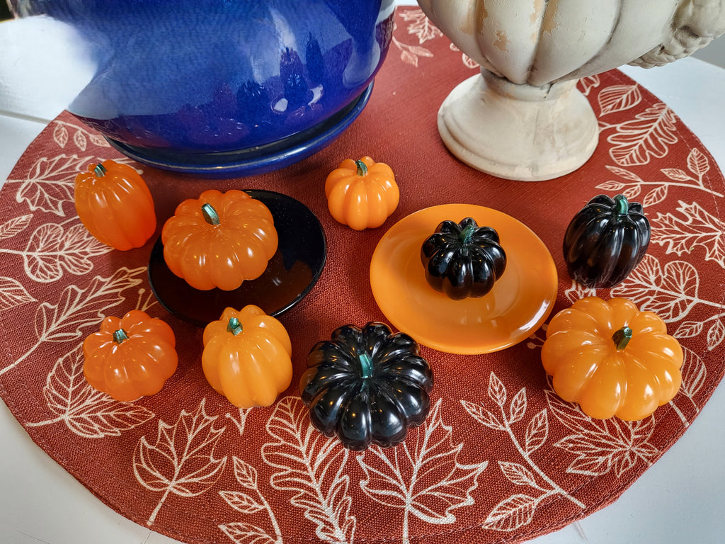 Fall Decor - Pumpkins Mini Trio Set - Black