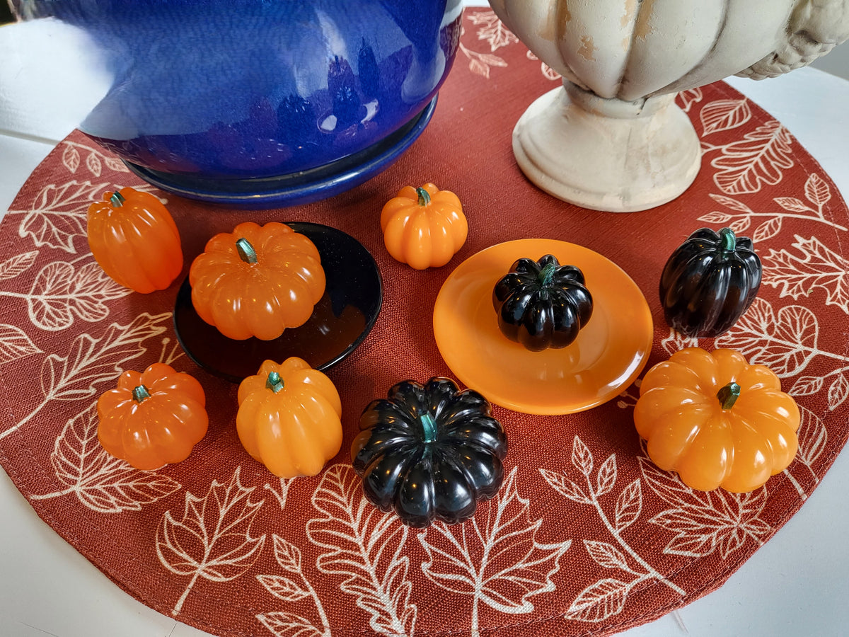 Fall Decor - Pumpkins Mini Trio Set - Black