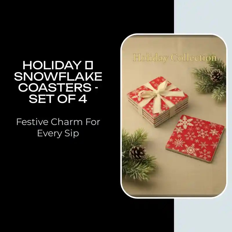Holiday ❄️ Snowflake Coasters - set of 4 by@Outfy