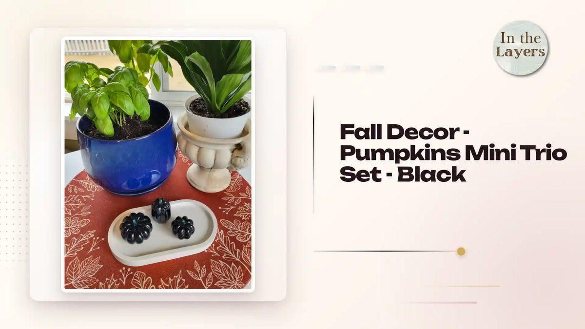 Fall Decor - Pumpkins Mini Trio Set - Black by@Outfy