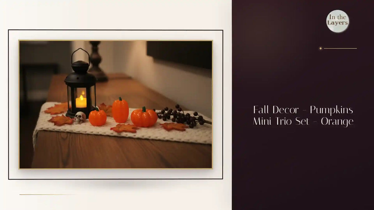 Fall Decor - Pumpkins Mini Trio Set - Orange by@Outfy