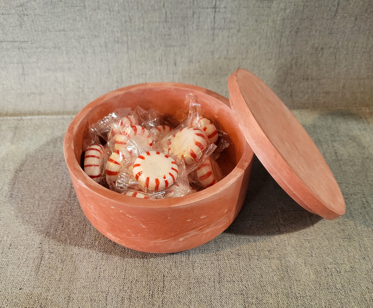 Handmade Plaster Bowls with Lids – Candy & Trinket Dishes