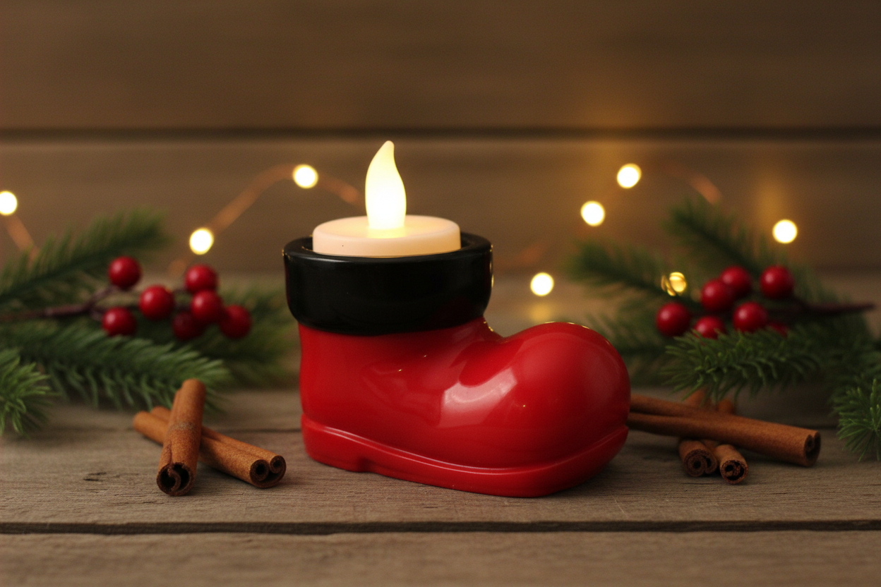 Santa Boot Votive Holder - Festive Lifestyle