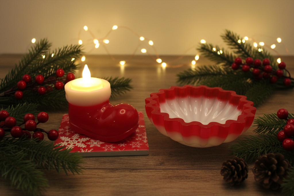 Santa Boot Votive & Trinket Dish - Festive Lifestyle