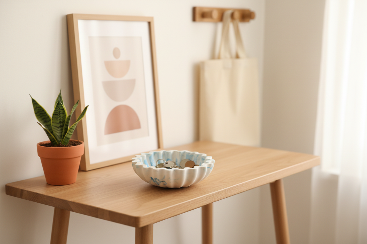 Scalloped Swirl Bowl - Entryway Table