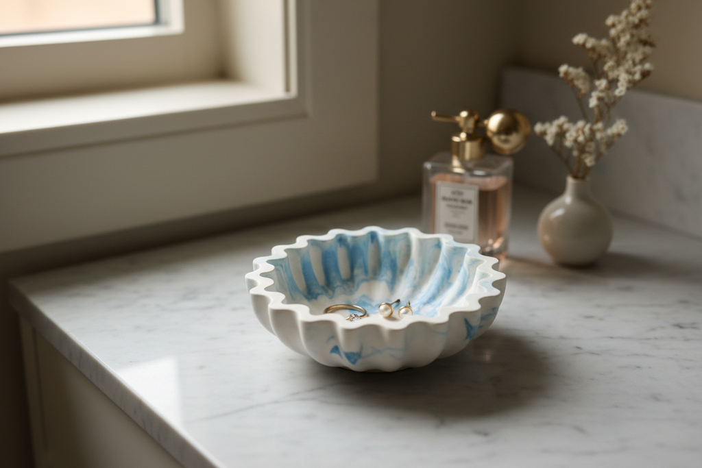 Scalloped Swirl Bowl - Vanity Jewelry Dish