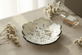 White Black Glitter Flower Trinket Dish Lifestyle
